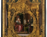 De heilige Lucas schildert de Madonna