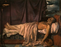 Lord Byron auf seinem Totenbett