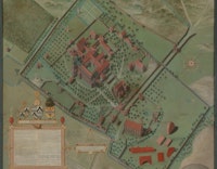 Plan van de Duinenabdij in Koksijde