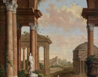 Paysage avec ruines romaines