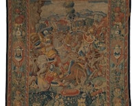 Tapestry with an ancient battle scene