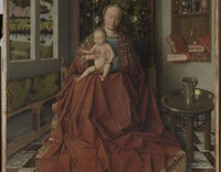 Maria mit Kind in einem Interieur