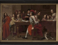 Portrait de Guillaume de Brouwer avec sa famille, dans sa maison de commerce de Bruges