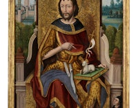 Johannes de Doper met schenker Ivan de la Pena